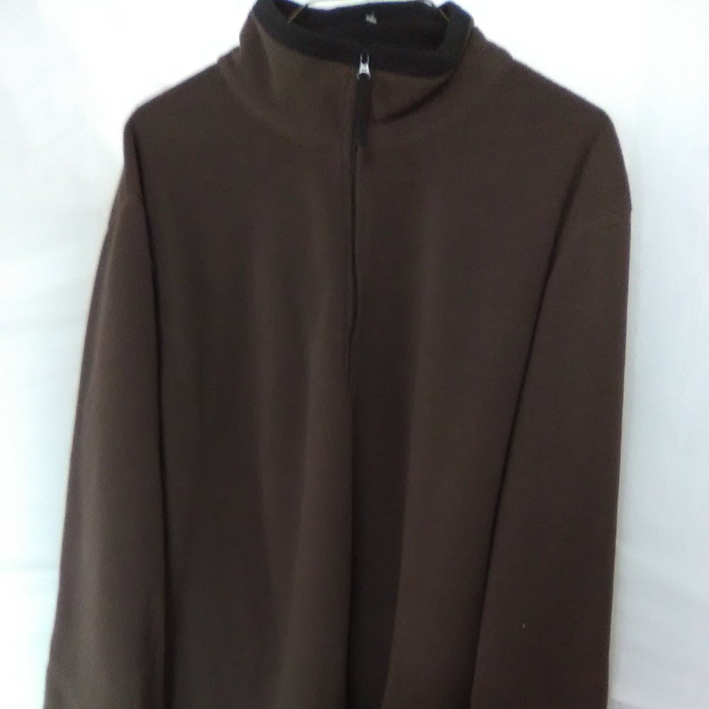 Old Navy Men's Fleece Quarter Zip Pullover Color Brown Size XL